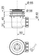 Tourbillon valve for shower tray diameter 60 Wirquin 30719485