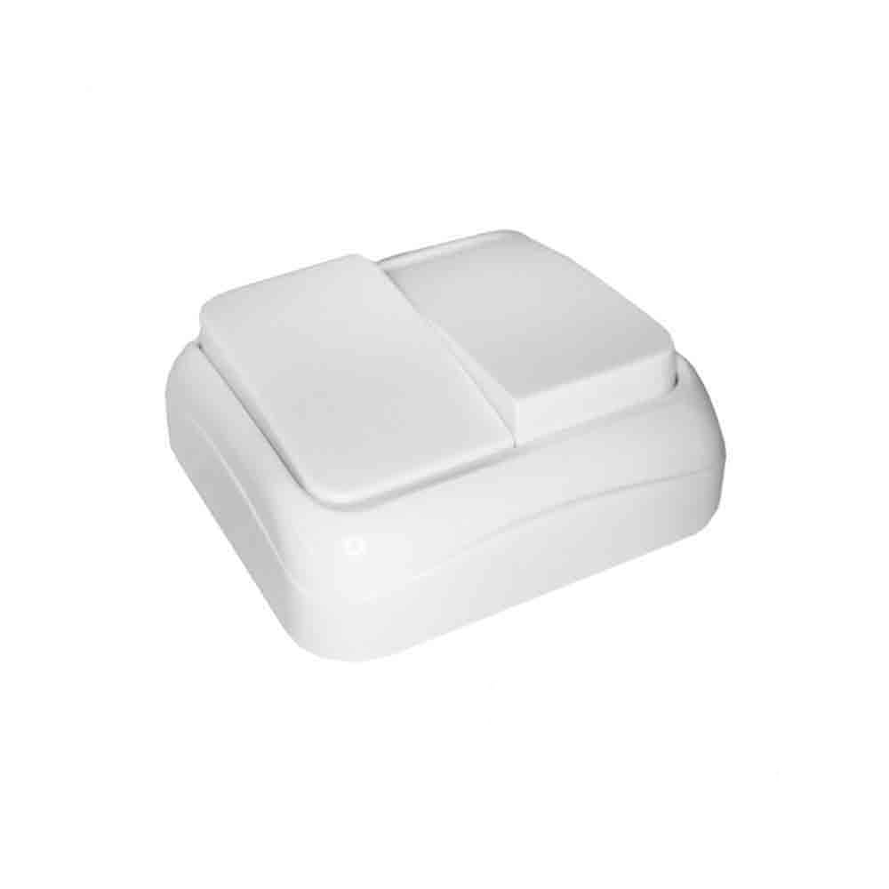 Surface-mounted double switch Spa Series White EDM 43156
