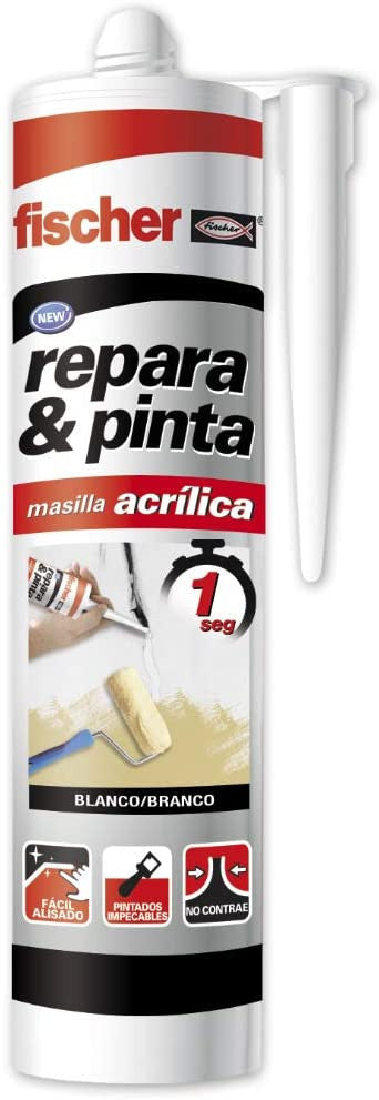 Cartucho Masilla repara y pinta acrílica blanca 300ml Fischer FISCHER - 1