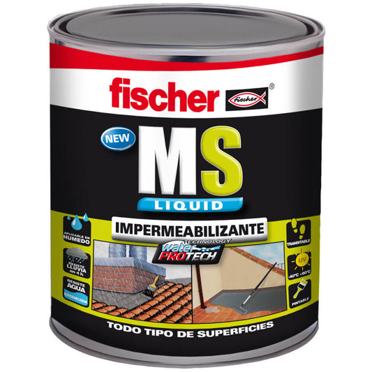 Bote Impermeabilizante constructivo 1kg Fischer MS Líquido Blanco FISCHER - 1