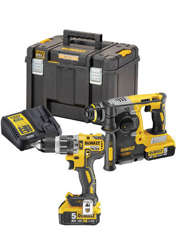 Kit de herramientas Dewalt DCK207P2TB - taladro + martillo + 2 bat. + maletín