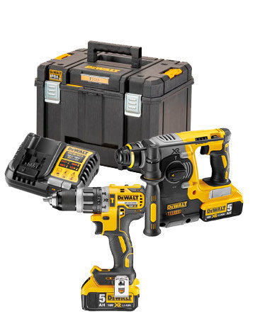 Dewalt DCK207P2TB tool kit - drill + hammer + 2 bat. + briefcase