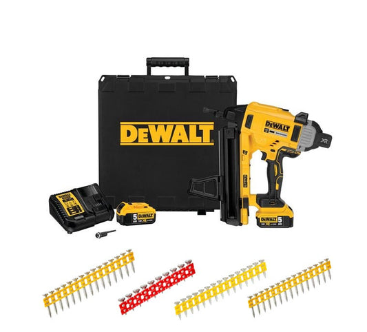 Combo Clavadora de Hormigón y Acero a Batería 18V DCN890P2 + 5.020 Clavos Dewalt