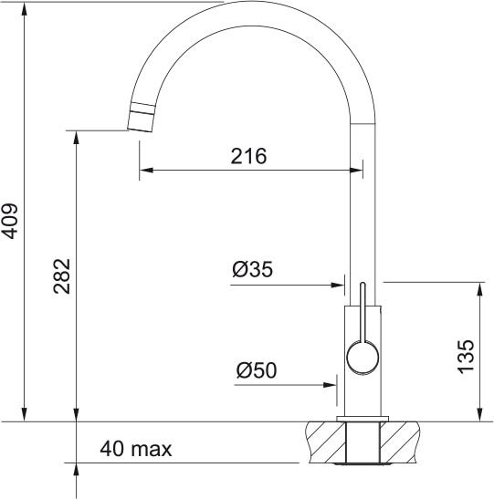 Grifo cocina Ambient Cromo Franke  - 2