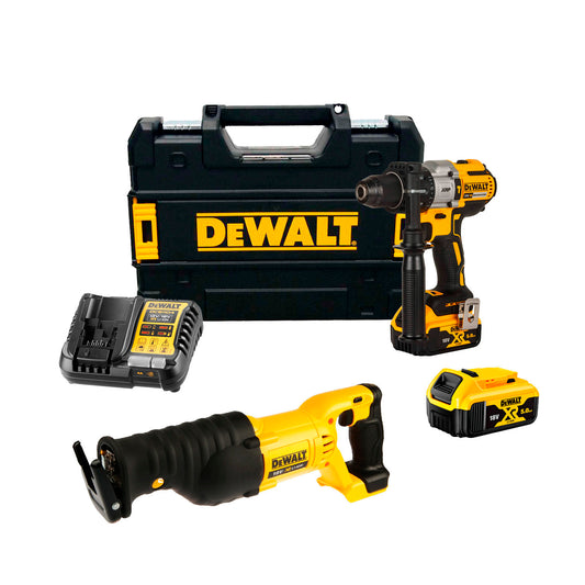 Combo Dewalt CPROF139 Taladro Percutor DCD996P2 + Sierra Sable DCS380N