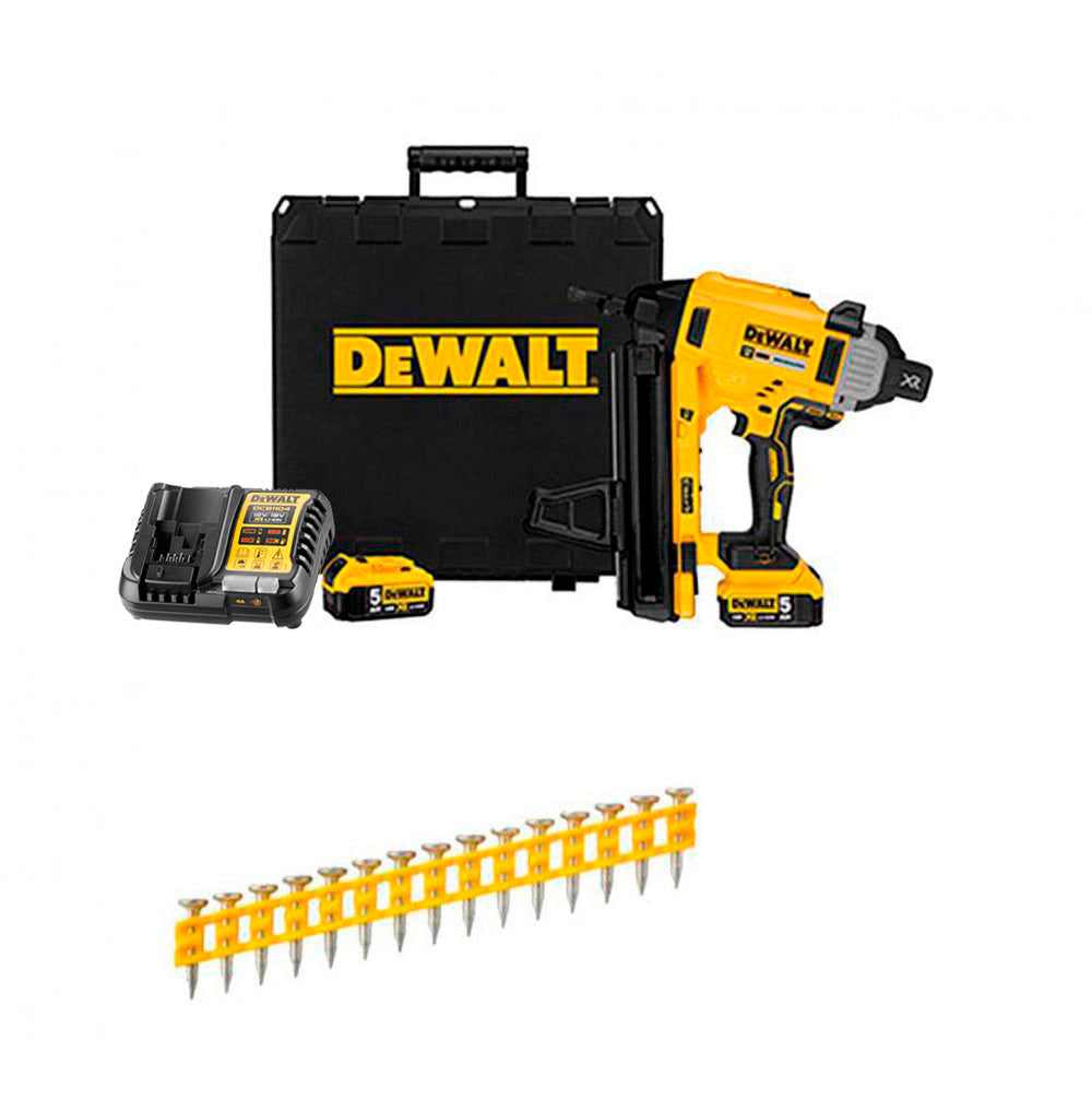 Dewalt 18V DCN890P2 Battery-Powered Concrete and Steel Nailer Combo + 50,250 20mm Nails