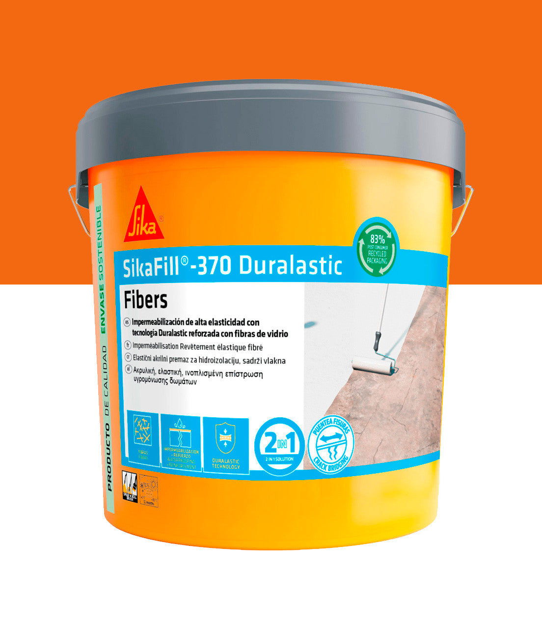 Bote Pintura Impermeable Sikafill-370 Fibras 20kg SIKA - 2