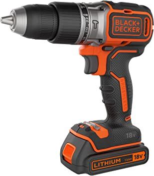 Taladro Percutor Brushless Black+Decker 18V 13mm + 2 baterías 2Ah + caja + 31 accesorios BL188D2KA31 BLACK + DECKER - 5