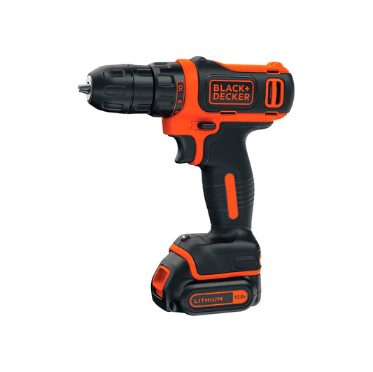 Taladro atornillador 10,8V 26Nm con batería Black+Decker BDCDD12