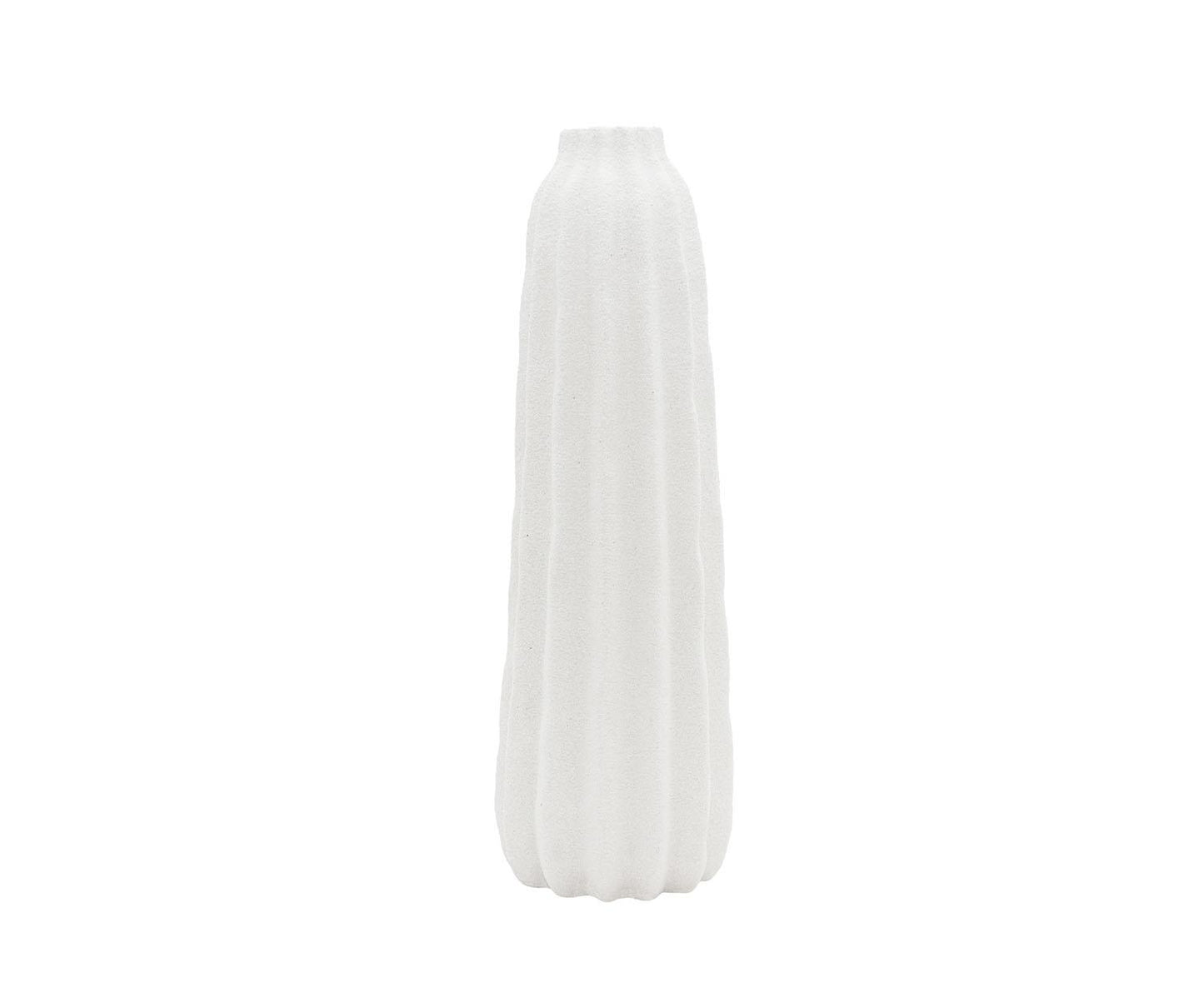 Kaduna white stoneware decorative vase 48.5 cm Andrea House