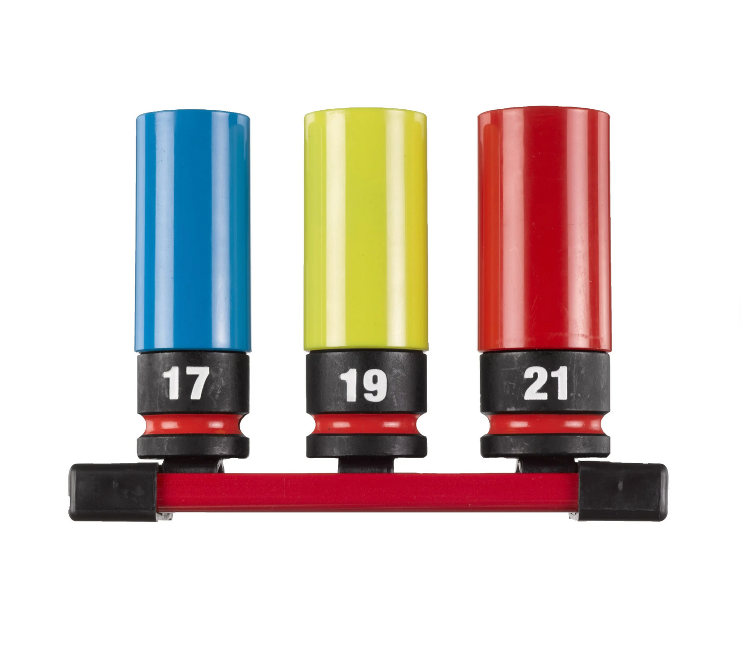 Set 3 vasos de impacto hex 1/2" para llantas Milwaukee