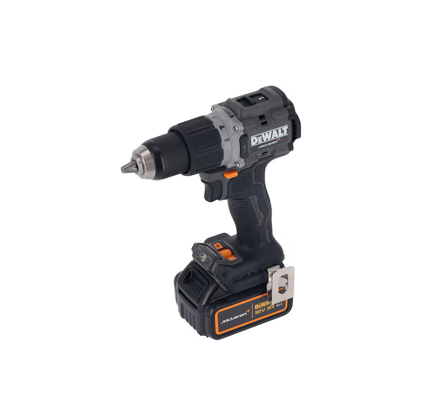 Taladro percutor McLaren 18V 90Nm 13mm con 2 baterías 4Ah + Maletín Dewalt DCD85MM2T