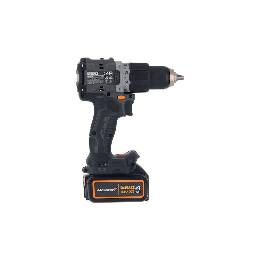 Taladro percutor McLaren 18V 90Nm 13mm con 2 baterías 4Ah + Maletín Dewalt DCD85MM2T