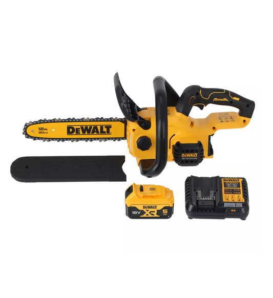 Dewalt XR 18V 30cm Compact Chainsaw with Battery and Charger DCMCS565P1
