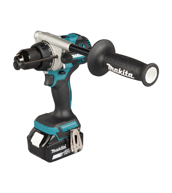 Combo 18V Taladro DHP492 + Amoladora DGA504 + 2 bat 5Ah + Cargador + Maletines Makita DLX2552TJ