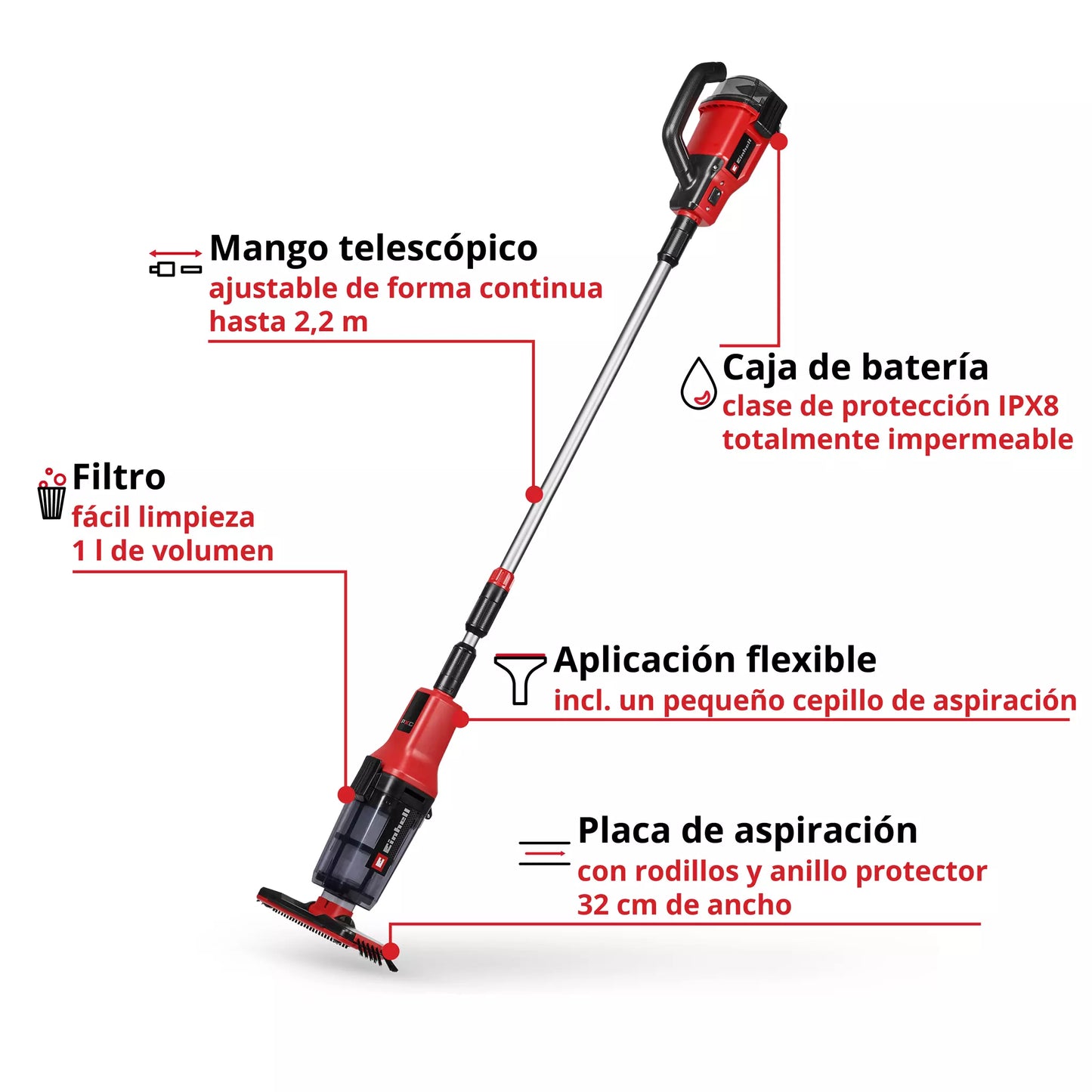 Einhell GE-PV 18/42 Li T-Solo Cordless Pool Vacuum Cleaner