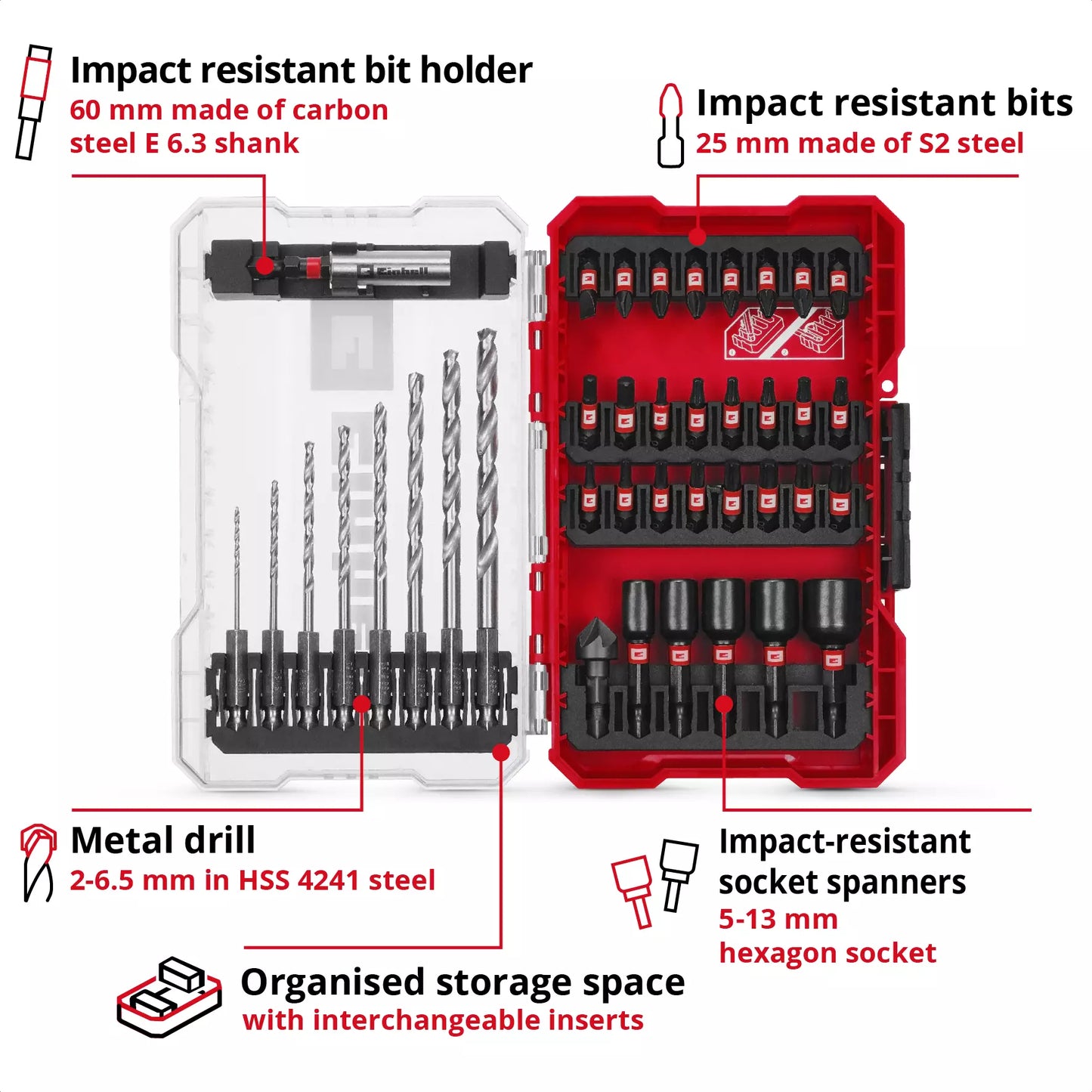 M-CASE 39-piece bit and drill bit set Einhell 49108773