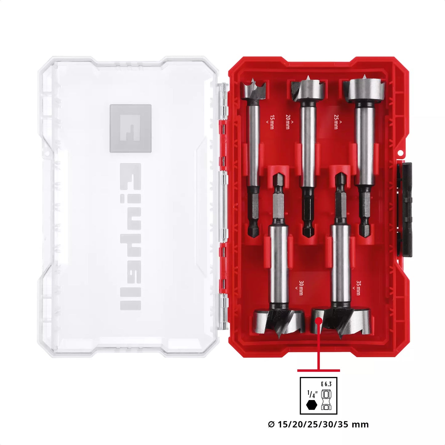 Einhell 49706003 Hinge Drill Bit Set, 5-Piece