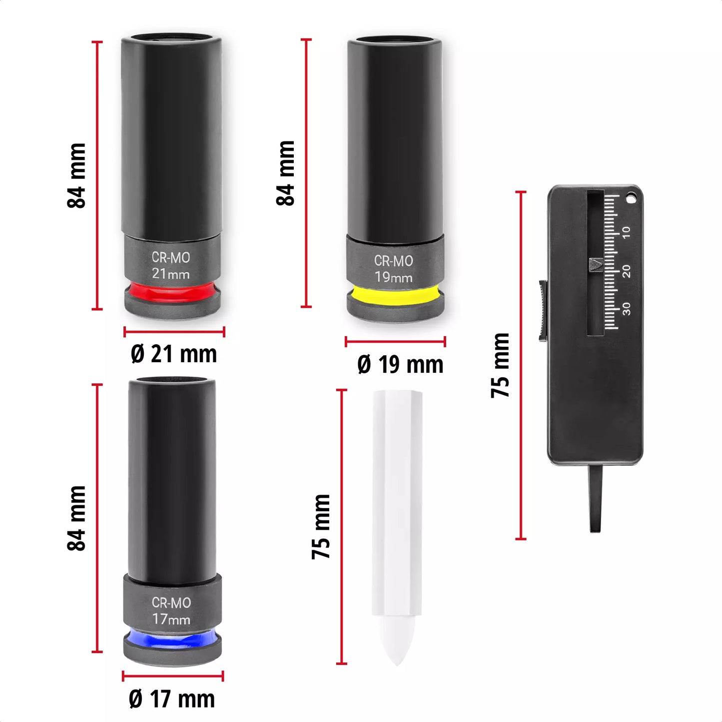 Einhell impact socket set 5pcs 49109273