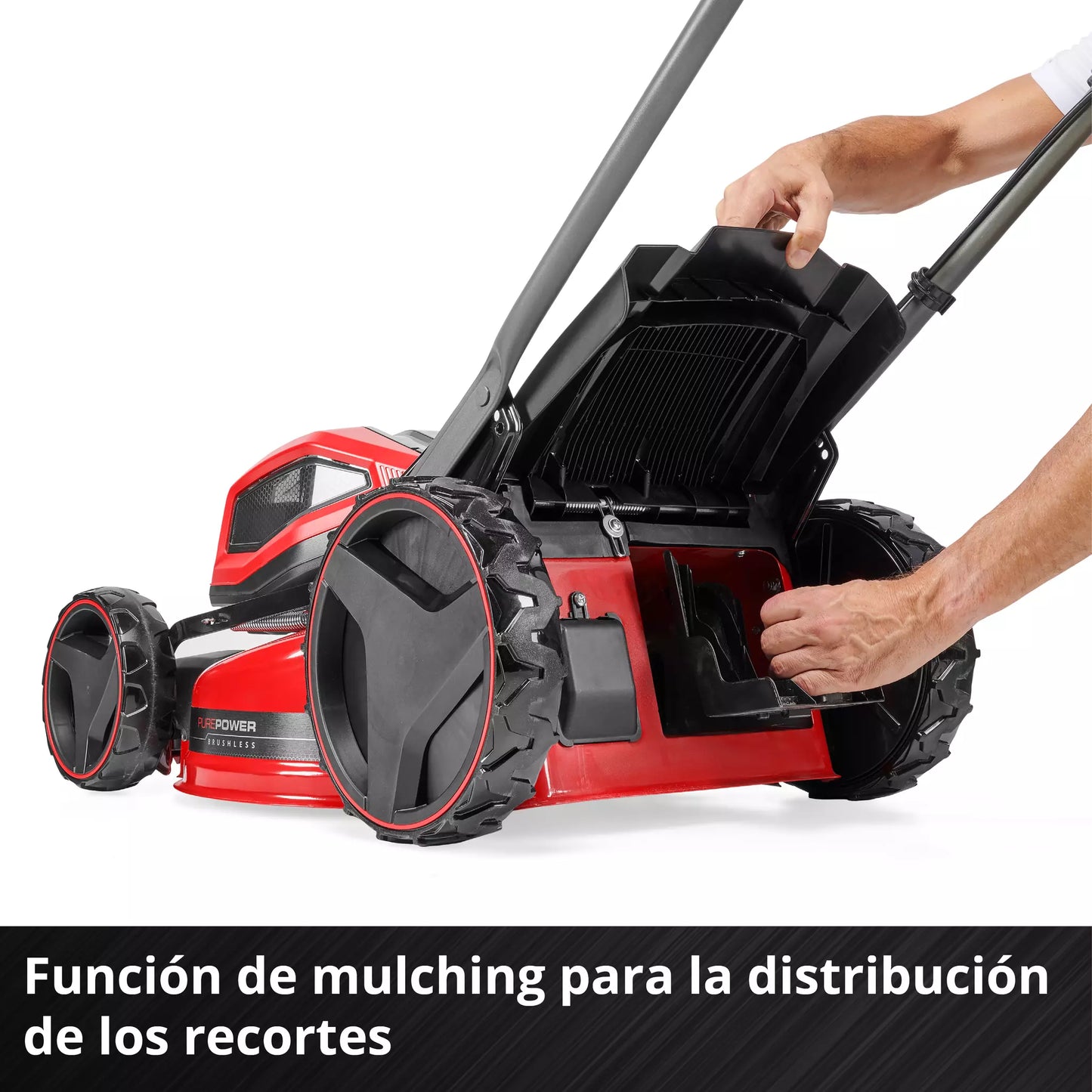 Cortacésped a batería con 4bat 4,0Ah + 2 cargadores dobles GP-CM 36/47 S Li BL Einhell