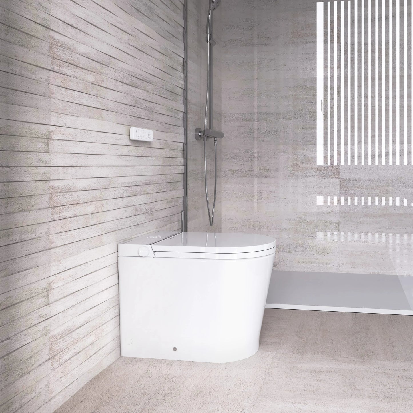 Mizubath Rada Floor White Japanese Toilet with Smart Cleaning