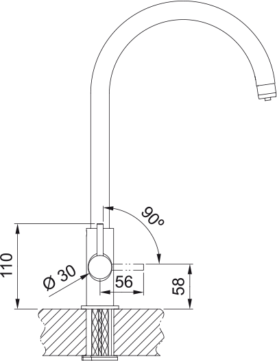 Grifo de cocina de agua filrada Lina J Clear Franke