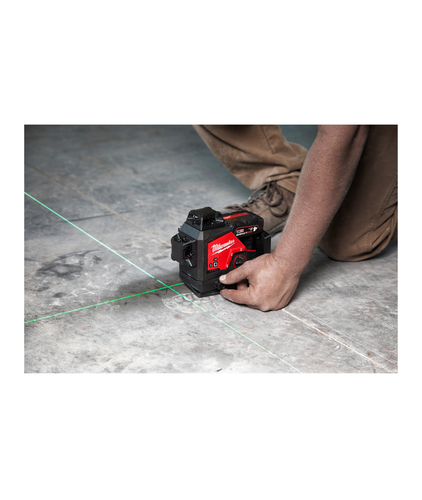 Nivel láser de 3 lineas Verde M12 Batería + Cargador + Maletin Milwaukee M123PL-401C